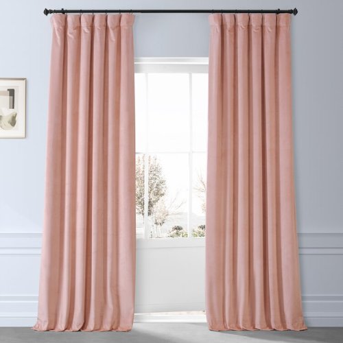 Solid Luxury Matte Velvet, Decorative Curtain, Room Darkening (Set of 2)