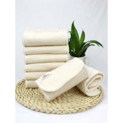6-Layer Bamboo Hemp Cotton Cloth Diaper Insert NO Snaps- Night Time So – Mama Koala