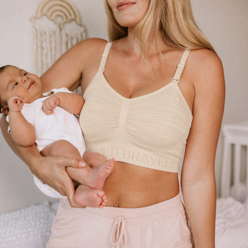 Sublime® Hands-Free Pumping & Nursing Bra | Beige