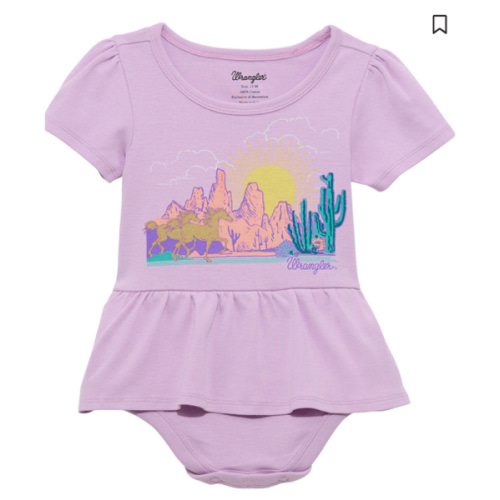 Wrangler Infant Girls' Desert Graphic Onesie | Boot Barn