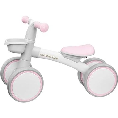 HUMBLE-BEE Baby Balance Bike for 12-24 Months Old Boys Girls,1 Year Old Boys Girls Toddler Balance Bike with Adjustable Seat, First Birthday Gifts, Pink