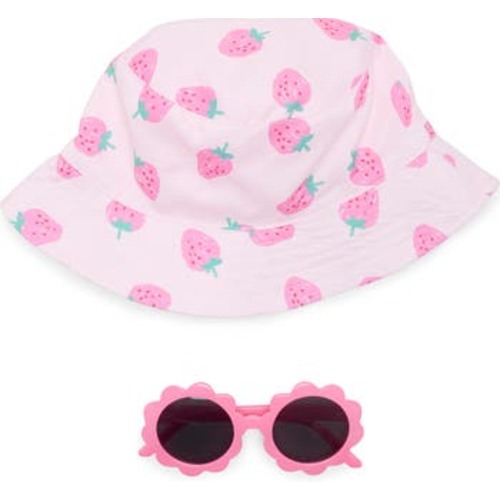 Strawberry Bucket Hat & Sunglasses Set