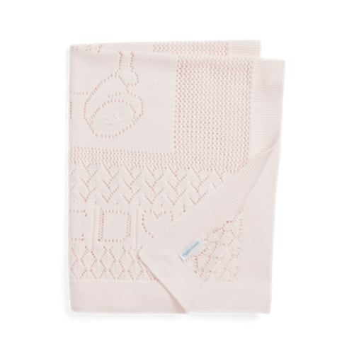 Pointelle Knit Cotton Baby Blanket