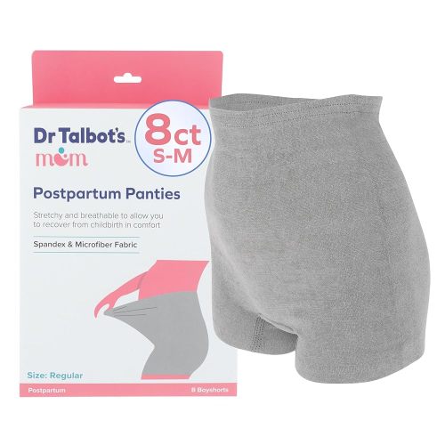 Dr. Talbot's Mom Postpartum Underwear, Disposable Boyshorts - Stretchy Breathable Support