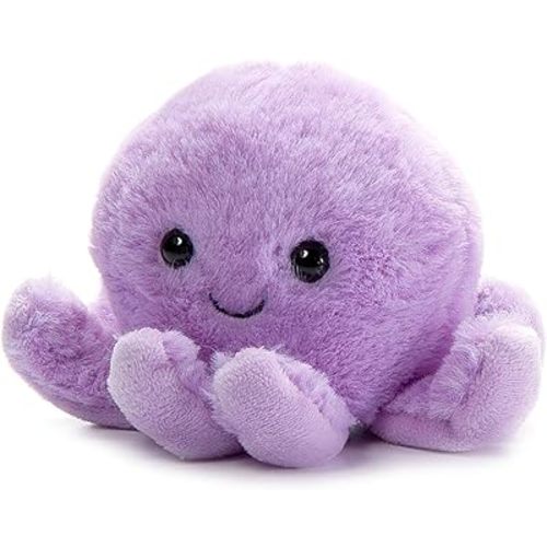 The Petting Zoo Purple Octopus Stuffed Animal Plushie, Gifts for Kids, Nuggetz Sealife Animals, Octopus Plush Toy, 6 inches