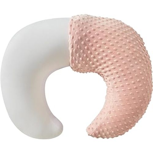 Nursing Pillow and Positioner with Cover for Breastfeeding and Bottle Feeding, Propping Baby, Tummy Time, Baby Sitting Support, Awake-Time Support (Pink)