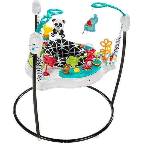 Fisher-Price Baby Bouncer Pink Petals Jumperoo Musical Activity Center with Lights Sounds & Developmental Toys