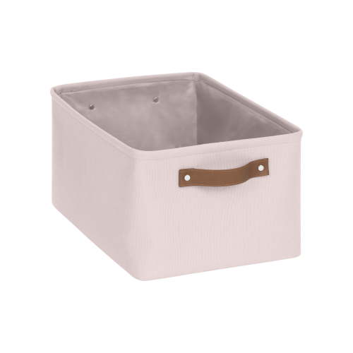 Mainstays Pink Blush Canvas Storage Basket with Handles