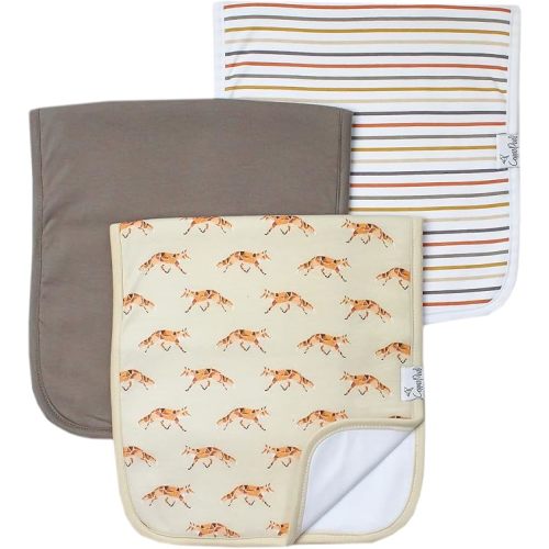 Baby Burp Cloth Small 21''x10'' Size Premium Absorbent Triple Layer 3-Pack Gift Set 'Swift' by Copper Pearl
