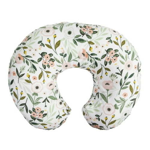 Boppy Nursing Pillow Original Support, Pink Garden, Ergonomic Nursing Essentials for Bottle and Breastfeeding, Firm Hypoallergenic Fiber Fill, with Removable Nursing Pillow Cover, Machine Washable