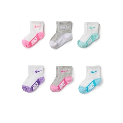 Nike Kids' 6-Pack Multi Logo Baby/Toddler Socks