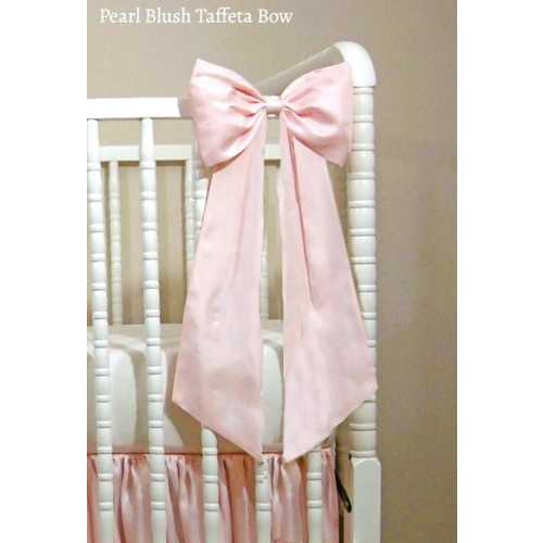 Large Taffeta or Satin Crib Bows with long sashes - 7 Colors to choose from!