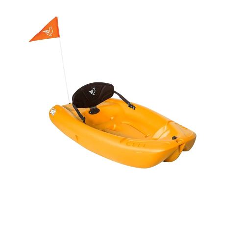 Pelican Solo - Sit-on-top Kayak - Youth Kayak - Perfect for Kids Comes with Paddle and Safety Flag - 6 ft. - Mango