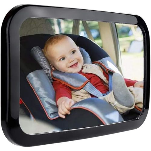 Zacro Baby Car Mirror, Shatter-Proof Acrylic Baby Mirror for Car, Rearview Baby Mirror-Easily to Observe The Baby's Every Move, Rear Facing Car Seat Mirror Safety and 360 Degree Adjustability - 1 Count (Pack of 1)