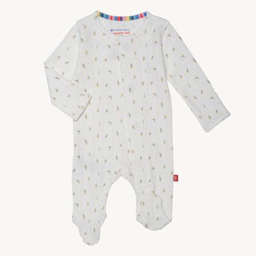 floral pointelle magnetic parent favorite footie