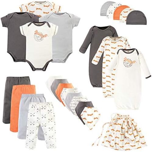 Touched by Nature Unisex Baby Organic Cotton Layette Set and Giftset