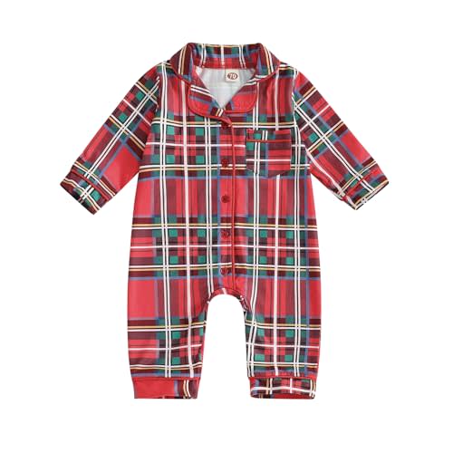 Balaflyie Baby Girl Button Down Pajamas Romper One-Piece Jumpsuit Long Sleeve Sleeper Infant Sleepwear