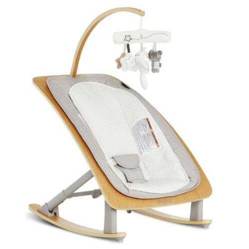 Evolur Tory 2-in-1 Rocker & Chair, Color: Light gray
