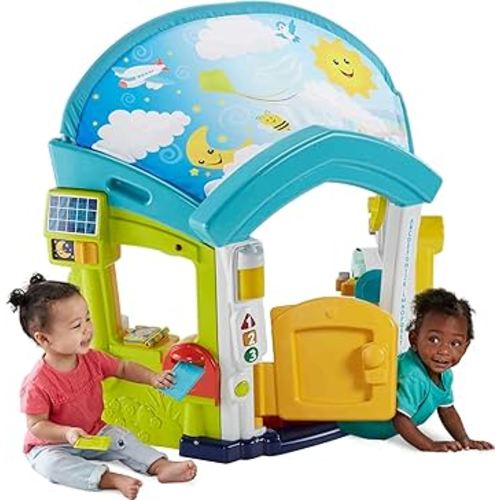 Fisher-Price Laugh & Learn Baby & Toddler Playset Smart Learning Home Interactive Playhouse with Smart Stages Content for Ages 6+ Months (Amazon Exclusive)