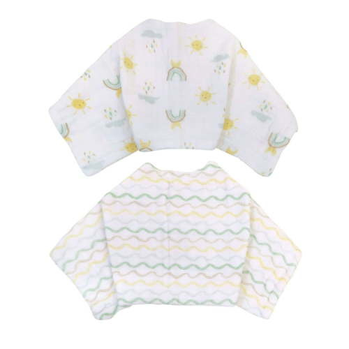 Neat Solutions Unisex Newborn Muslin Burp 2 Bib 2 Pack