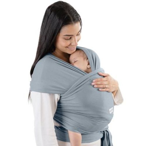 Comfy Cubs Baby Wrap Carrier - Soft & Secure Fit Cotton Blend for Newborn to Toddler - Adjustable, One Size Fits All Toddler Sling - Pacific Blue