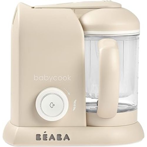 BEABA Babycook Solo 4 in 1 Baby Food Maker, Puree Steamer and Blender for Purees, Grinder with Auto Steam Cooking, Lrg Capacity 4.5 Cups 27 Servings in 20 Mins, Oat