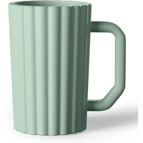 Baby Bath Rinse Cup, Silicone Body Washing Rinser Cup with Easy Grip Handle (Sage)