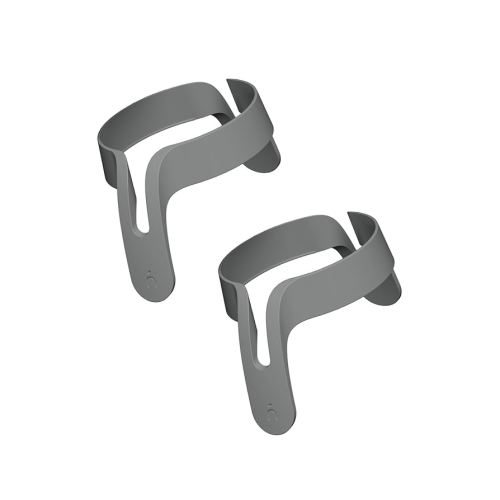 Nanobebe Flexy Bottle Handles, Easy-Grip Ergonomic Handles, Transitional Sippy Cup Handles 2-Pack, Grey