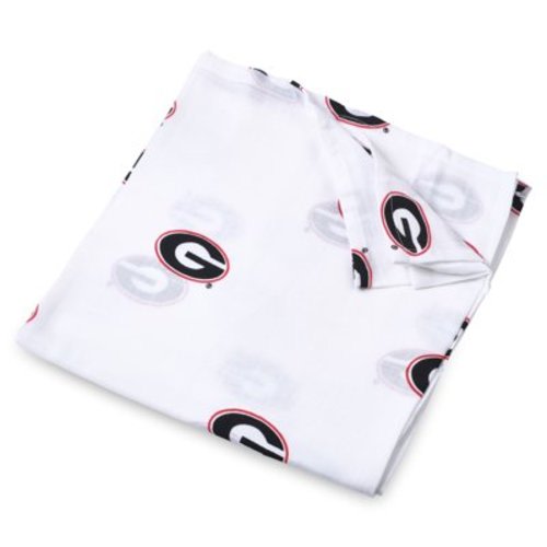 Infant White Georgia Bulldogs 47'' x 47'' Muslin Swaddle Blanket