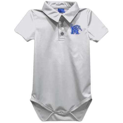 Memphis Tigers Vive La Fete Infant Polo Bodysuit - White