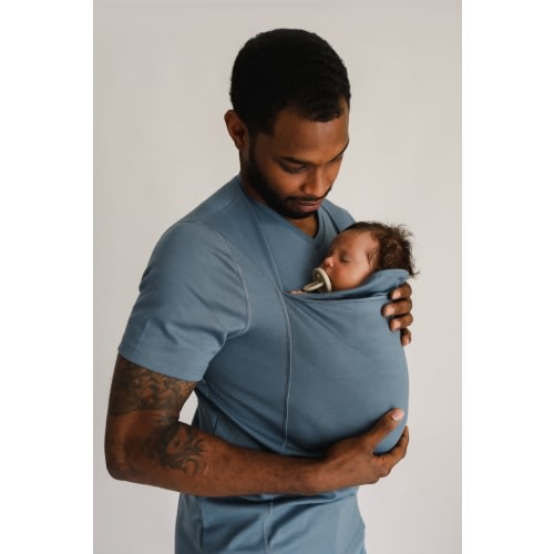 Lalabu Dad Shirt | Original Babywearing T-Shirt with Kangaroo Pouch | Baby Wrap Carrier for Newborns & Infants | Baby Wrap Carrier for Newborns | Essential for new Dads