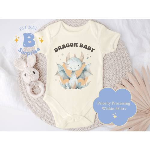 Cute Dragon Baby Onesies | Adorable Dragon Tot Onesie® | Baby Shower Gift Dragon Onesie® | Cute Baby Announcement Outfit | Dragon Tee Kids