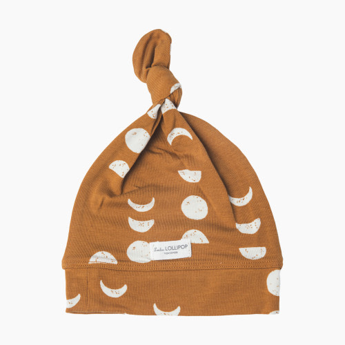 Loulou Lollipop Top Knot Beanie (Tencel) - Moon, 0-6M