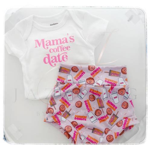 Baby Bummies, first birthday set, bummies, baby clothing sets, coffee date , custom kids clothing, coffee bummie, baby shower gift, baby