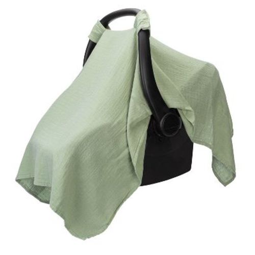 Comfy Cubs Baby Car Seat Cover - Infant Car Seat Cover For Sun With Large Size Car Seat Canopy, Sage