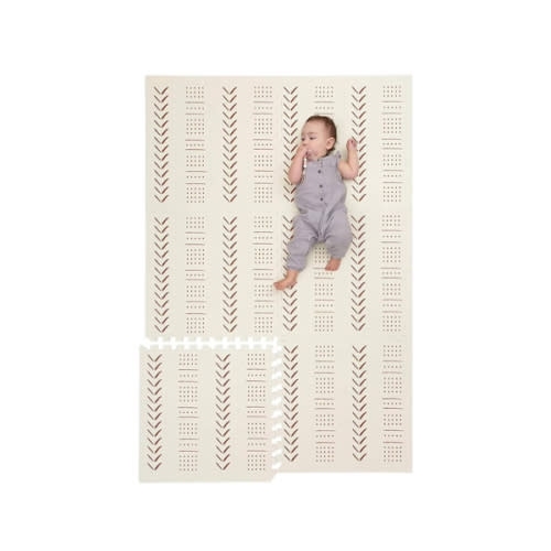 Amazon.com : Childlike Behavior XL Baby Play Mat - 72 x 48-Inch Puzzle Play Mat with 6 Foam Floor Tiles - Interlocking Tummy Time Mat for Toddlers and Infants Play Pen - Waterproof and Soft Crawling Mat - Beige : Baby