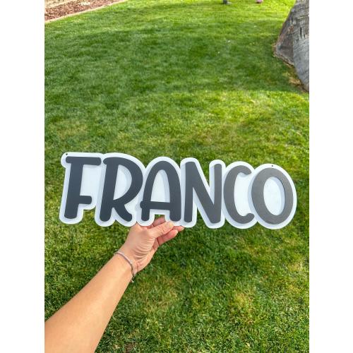 Custom Acrylic Names with Double Layer - Birthday Backdrops NAMES - Kids Room Decor