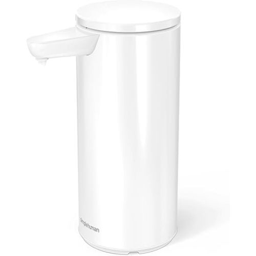 simplehuman 9 oz. Touch-Free Automatic Rechargeable Sensor Pump, White Stainless Steel, New