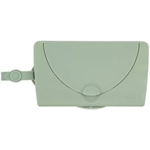 Ubbi On-The-Go Baby Wipes Dispenser, Portable Wipes Container for Travel, Diaper Bag Accessory Must Have for Newborns, Reusable Wipes Holder, Sage Green
