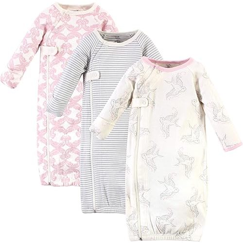 Touched by Nature Baby Organic Cotton Zipper Gowns