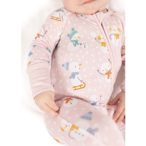 Pink Snowmen Zippy