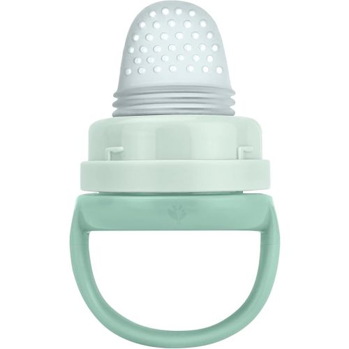 Green Sprouts® Silicone & Sprout Ware® First Foods Feeder, 6mo+, Plant-plastic, Platinum-cured Silicone, Sterilizer Safe, Grows with Baby, Tested for Hormones - Sage