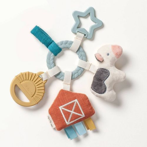 Itzy Ritzy Bitzy Busy Ring Teething Activity Toy - Cloud - 4pc