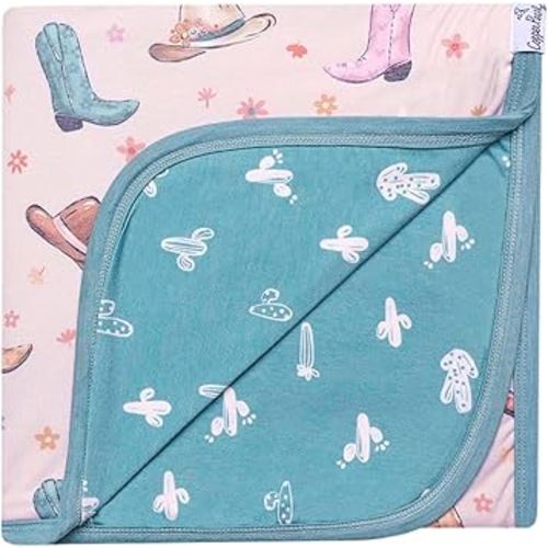 Large Premium Knit Baby 3 Layer Stretchy Quilt Blanket "Cheyenne" by Copper Pearl