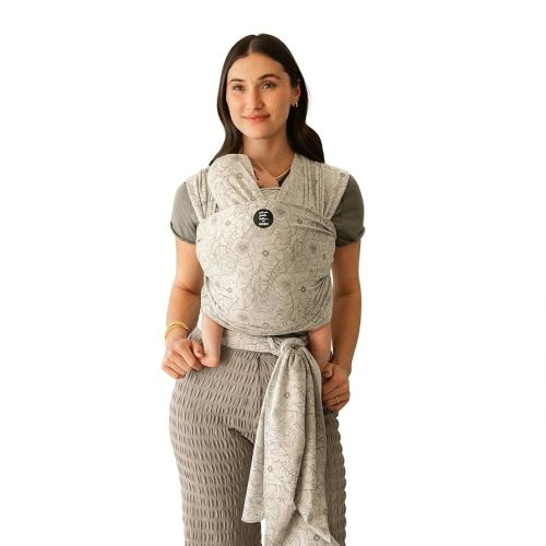 Moby Baby Wrap Carrier Classic by Petunia Pickle Bottom for Newborns to Toddlers (8-33lbs), Infant Sling Carrier, Lightweight & Hands Free Design, Adjustable for All Body Types (Seaside Poppies)