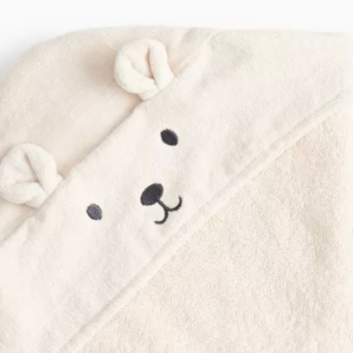 Buy Unisex Cream Bear Hooded Towel One Size | Accessories | Tu