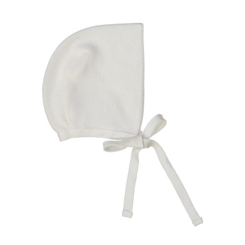 Ivory Knit Bonnet I 6M