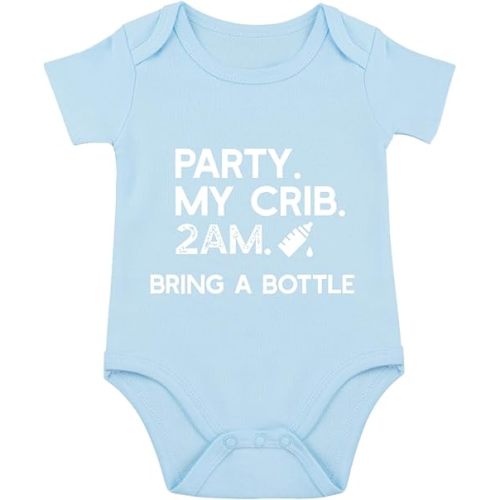 listery Party My Crib Bodysuit Funny Bodysuit Baby Sayings Baby Boy Clothes Party At My Crib 2 Am Bodysuits Baby Girl Clothes