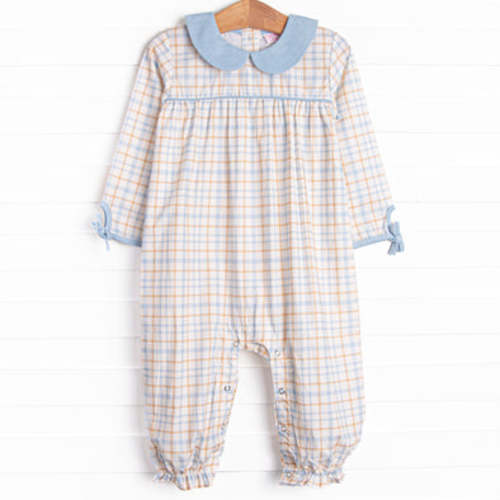 Perfect Day Plaid Romper, Blue – Stitchy Fish