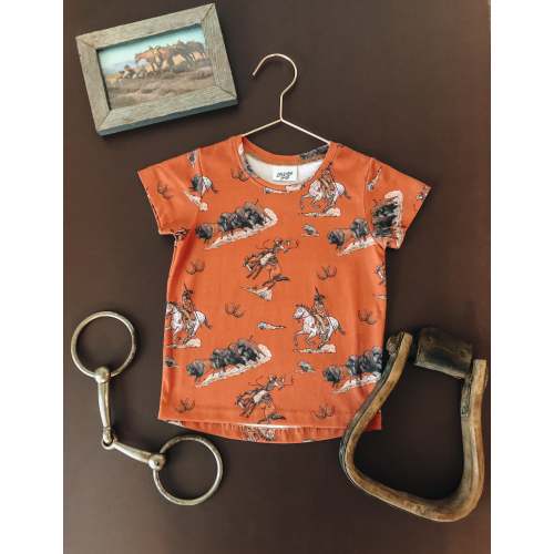 Cowboy's & Indian's Organic Cotton Tee (Baby, Toddler, & Youth) - Rust